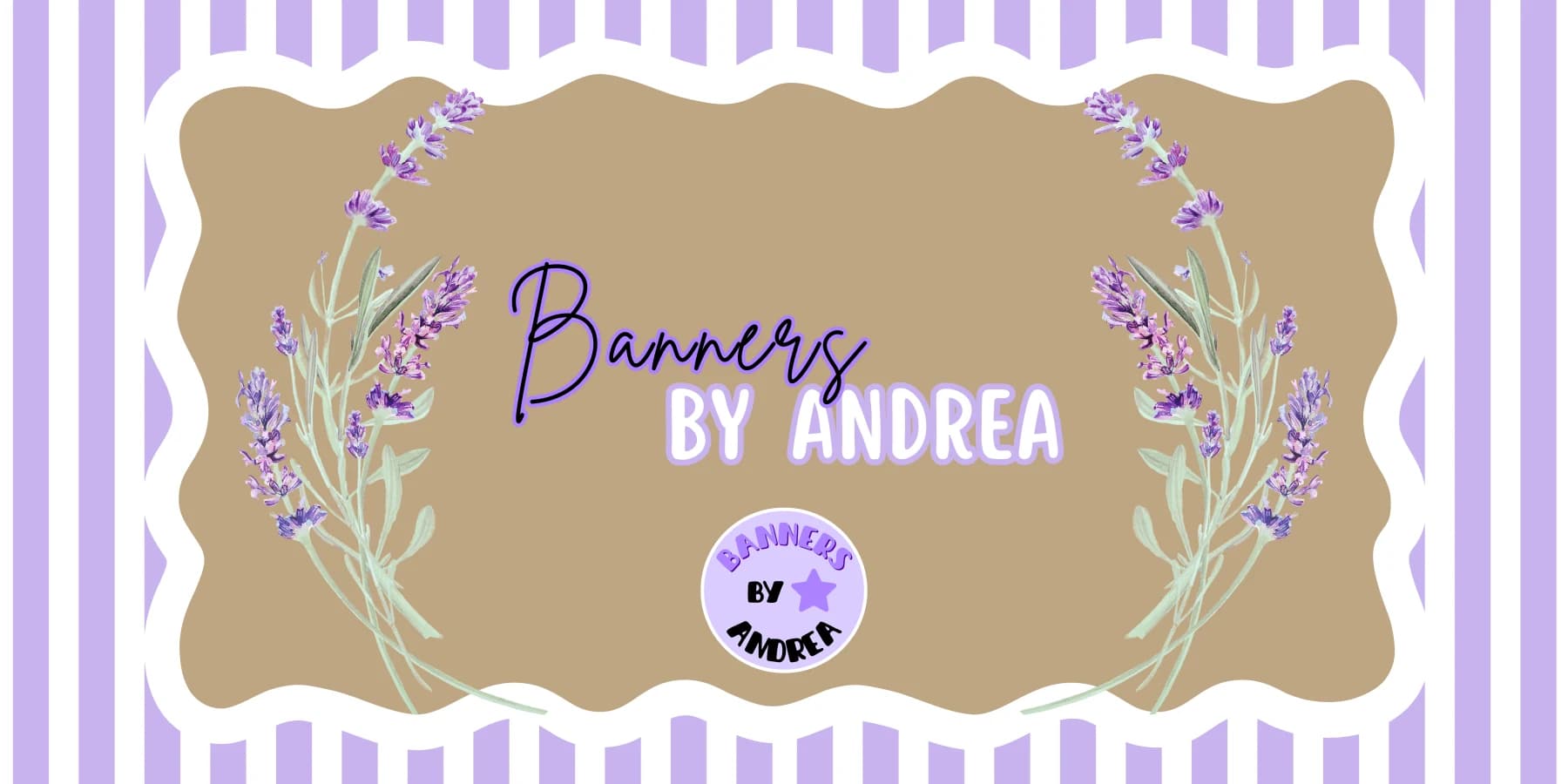 Banners by Andrea floral lavender banner mock-up